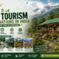 Traditional eco-friendly wooden cottage surrounded by dense green forest and mist in Sikkim India